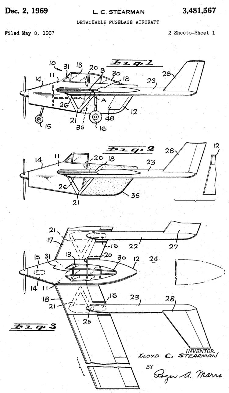 Stearman-patent-detachable-fuselage