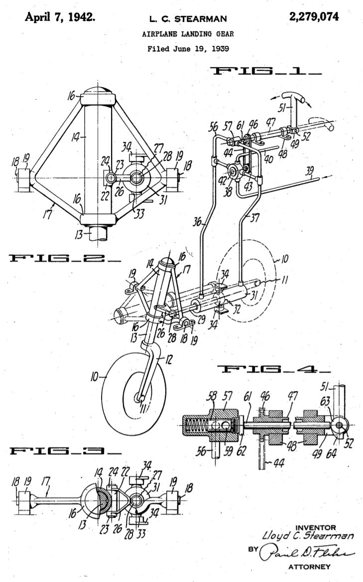 Stearman-patent-landing-gear-1942