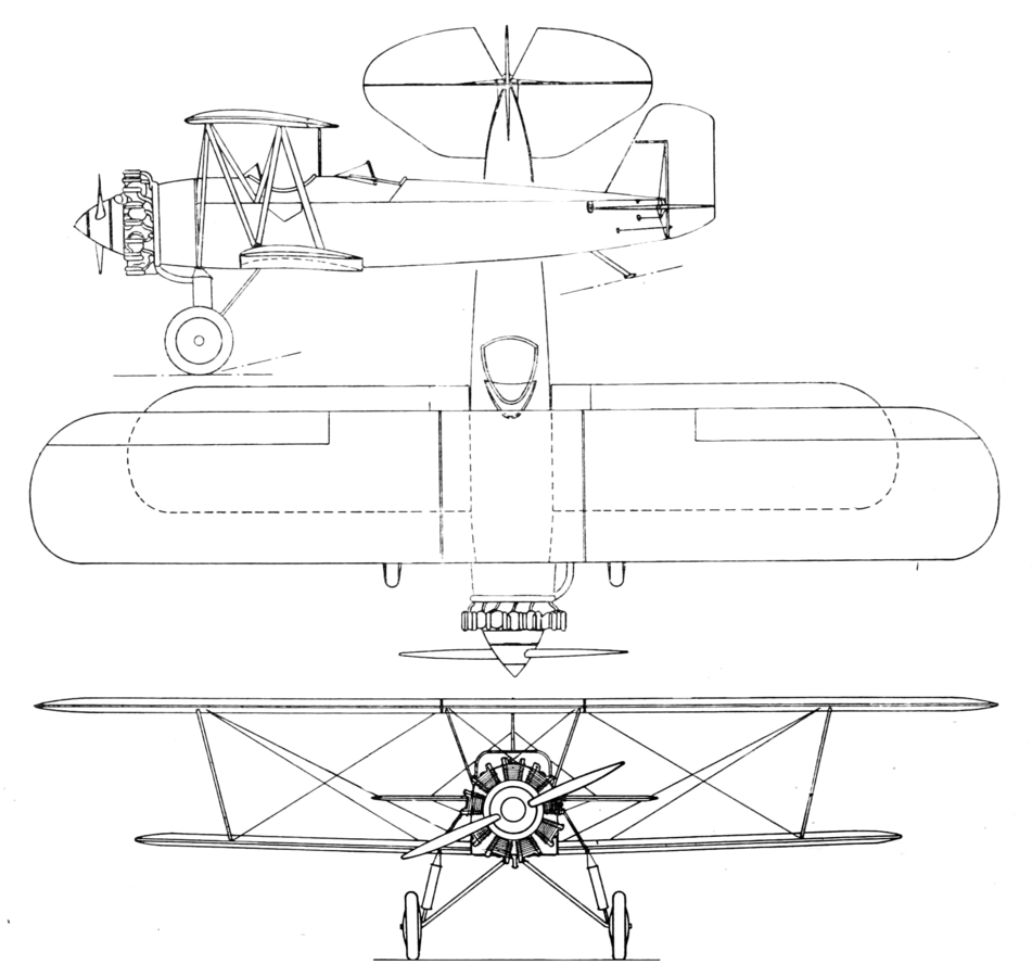 Stearman 3 view