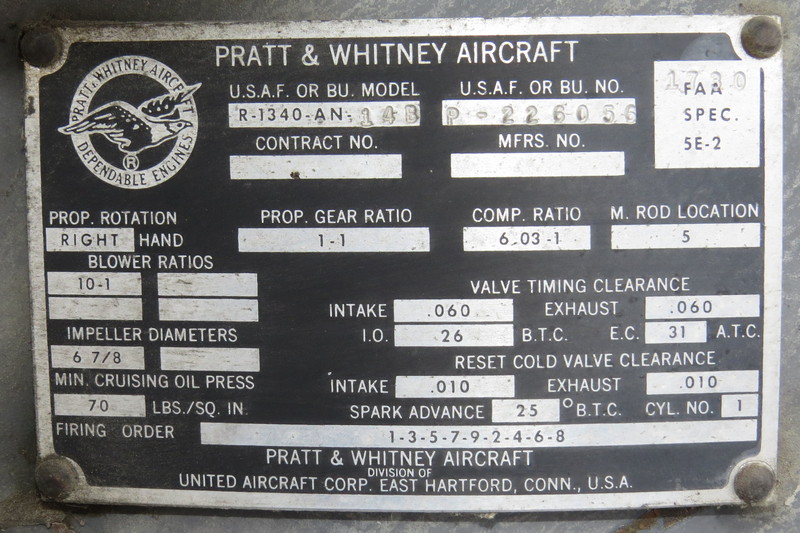 N1047B-left-engine-data-plate