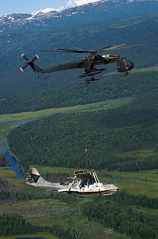 CH-54 with OA-10A wreck AK 1987